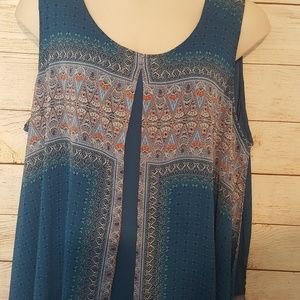 Catos Size 26/28 Flowing Tribal Tank Top
